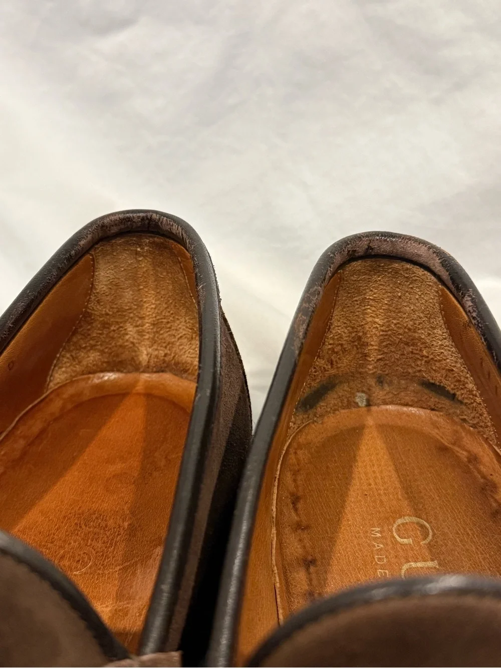 Gucci Dark Brown Suede Horsebit Loafers